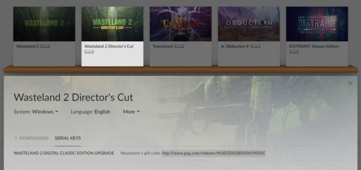 [GOG] Wasteland 2 Director´s Cut 게임 기간한정 무료배포 / 등록