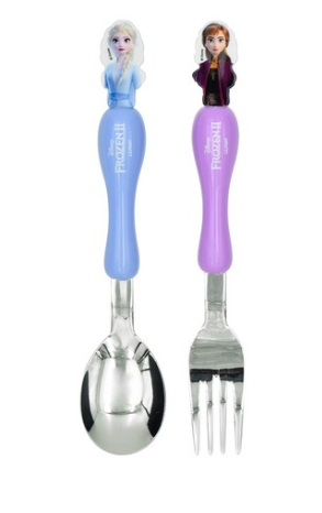  2019쿠팡 블랙프라이데이핫딜   릴팡 겨울왕국2 마스코트 스푼 + 포크 세트  [6,590원]