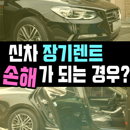  이런분들은 신차 장기렌트 하면 무조건 손해입니다