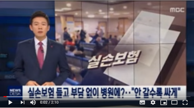 실손보험 들고 부담 없이 병원에?…"안 갈수록 싸게" (2019.12.12/뉴스데스크/MBC) 실손보험 들고 부담 없이 병원에?…"안 갈수록 싸게" (2019.12.12/뉴스데스크/MBC)