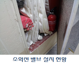 공동주택 소화전 함 밸브 문짝 간섭하자 사례 공동주택 소화전 함 밸브 문짝 간섭하자 사례