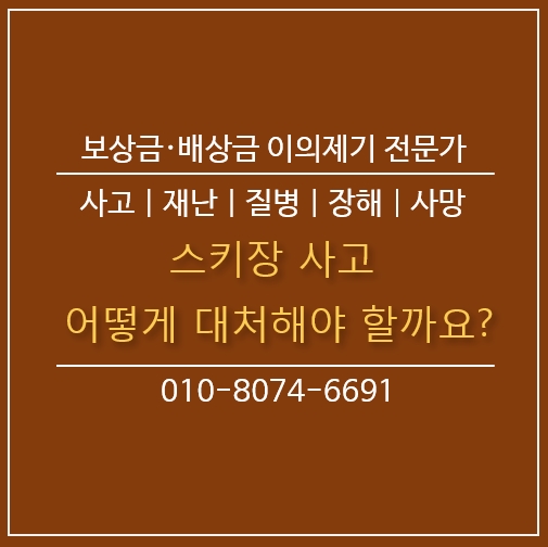  스키장 사고 어떻게 대처해야 할까요?
