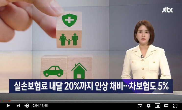실손보험료 내달 20%까지 인상 채비…차보험도 5%↑ - JTBC News