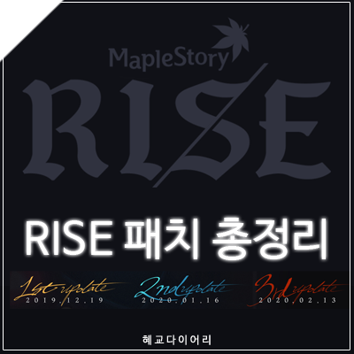 [KMS 패치] 메이플스토리 RISE 업데이트(라이즈 이벤트) 총정리 : 1st, 2nd, 3rd
