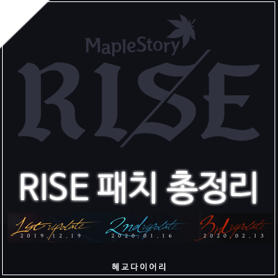  [KMS 패치] 메이플스토리 RISE 업데이트(라이즈 이벤트) 총정리 : 1st, 2nd, 3rd