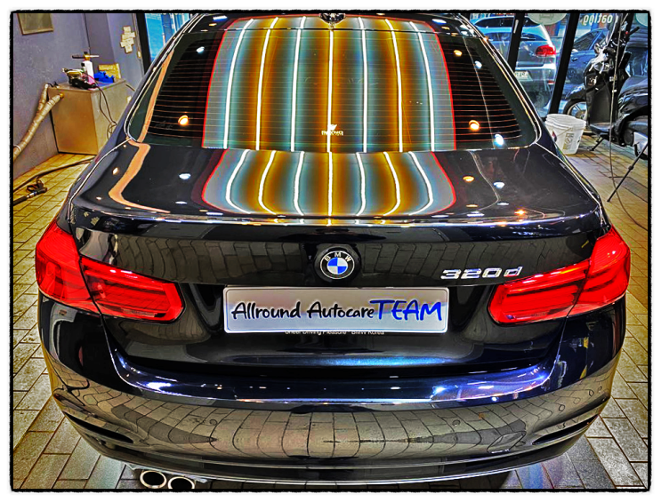  BMW 320d 뒤 범퍼 사고 수리 후 유리막 재시공 By 올라운드오토케어 디테일러 정경수