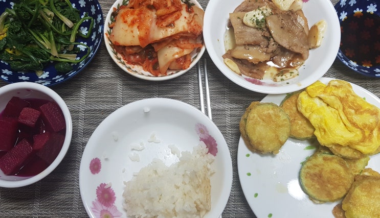  2019.12.16.애호박전과삼겹살데리야끼볶음