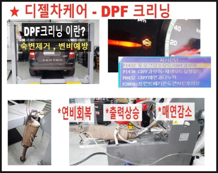  오늘은 렉스턴 DPF크리닝 깨끗하게 청소하는 날! 부천 수입차디젤차 DPF합성엔진오일교환전문업체 K1모터스 