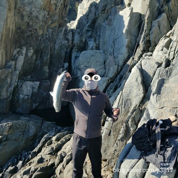  거제도 서이말(표지판) 갯바위 쇼어 지깅 루어 낚시 중에 대물 숭어를?