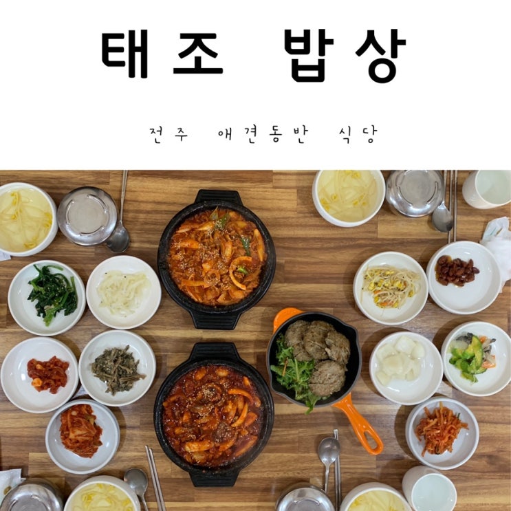 전주 한옥마을 애견동반 식당 '태조밥상! 맛있는 한식전문점