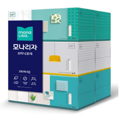  모나리자 소중한 내피부 천연펄프 미용티슈 무향 280매