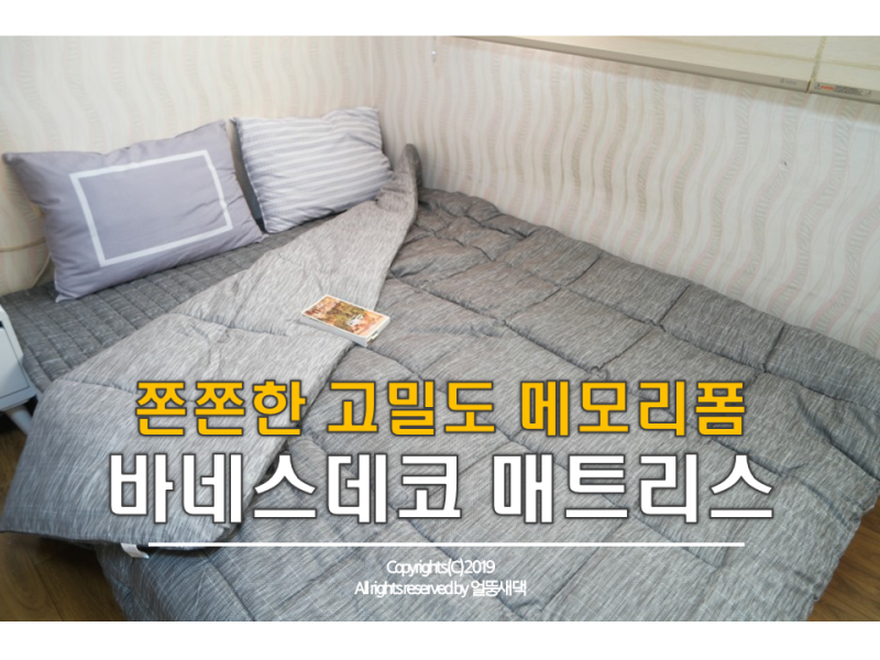 침대 매트리스 추천::바네스데코 메모리폼 매트리스, 쫀득한 쿠션감 덕분에 꿀잠자요♥