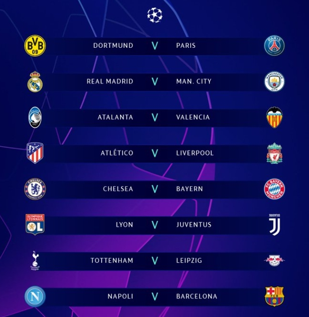 2019-2020 UEFA 챔피언스리그(UCL) 16강 / 유로파리그(UEL) 32강 대진 추첨 확정 2019-2020 UEFA 챔피언스리그(UCL) 16강 / 유로파리그(UEL) 32강 대진 추첨 확정