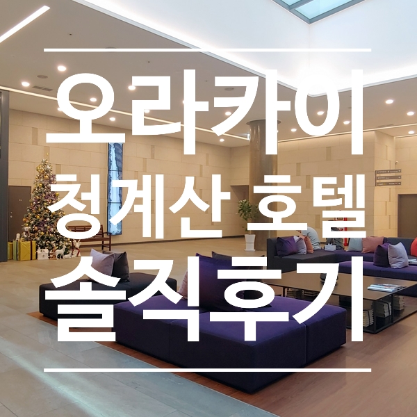  오라카이 청계산 호텔 솔직후기