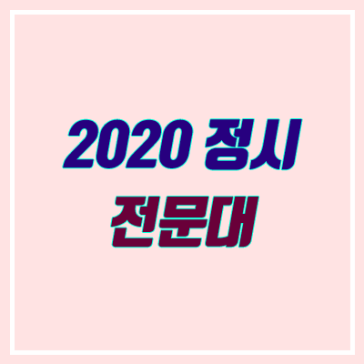 2020 전문대 정시 원서접수 기간 (일정, 방법, 복수지원 / 중복지원)