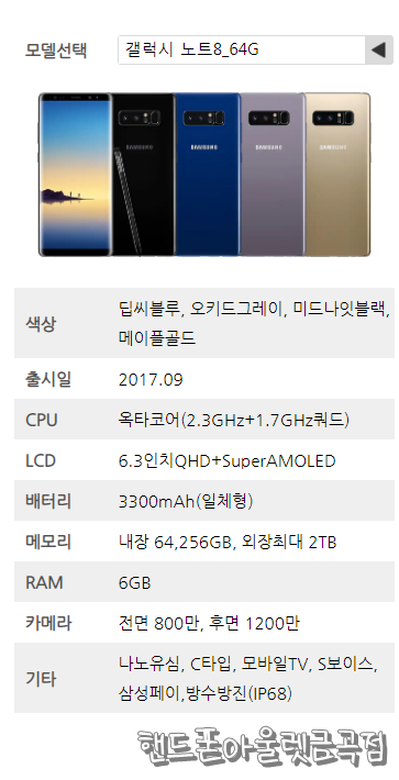  수원 핸드폰성지 / 금곡동핸드폰 / 호매실동핸드폰 / 금곡동 핸드폰아울렛의 노트8 특가행사 이벤트!!