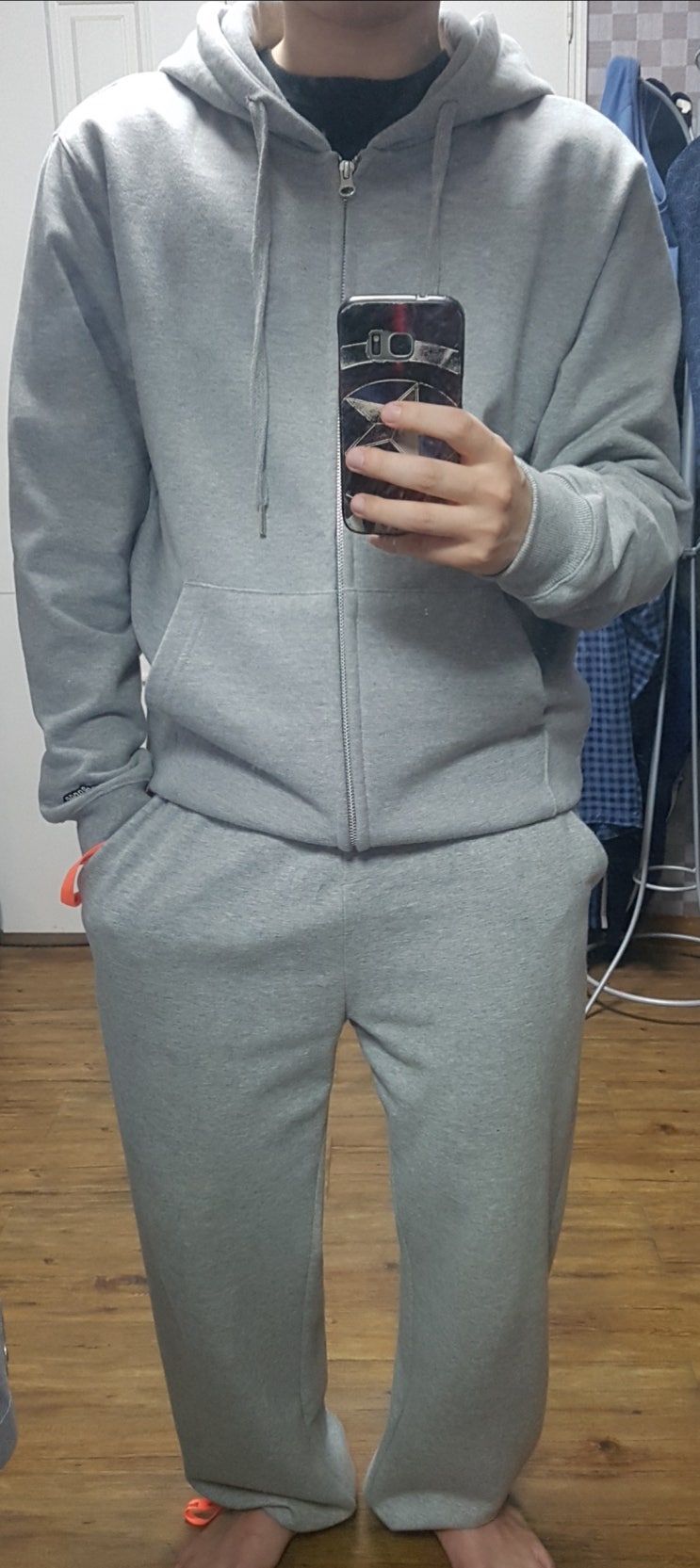  멜란지 마스터 후드 집업 스탠다드 후드 스웨트 집업 상세리뷰! 가성비 기본템!!