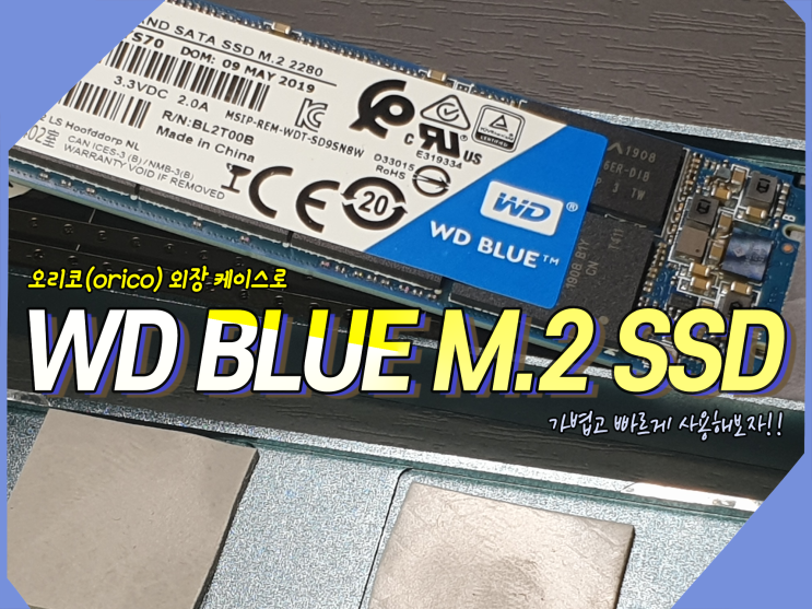  WD BLUE M.2 SSD를 ORICO 외장 케이스로 간편하게 휴대하자!