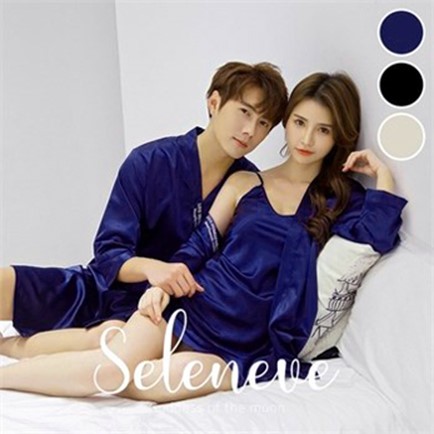  2105 데니프 커플 실크 가운 (3color) (19,900원)