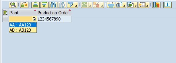 SAP ABAP ALV 화면에 드롭다운 추가