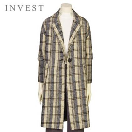  [인베스트]체크모직롱코트_VHW1CT3030 (79,800원)