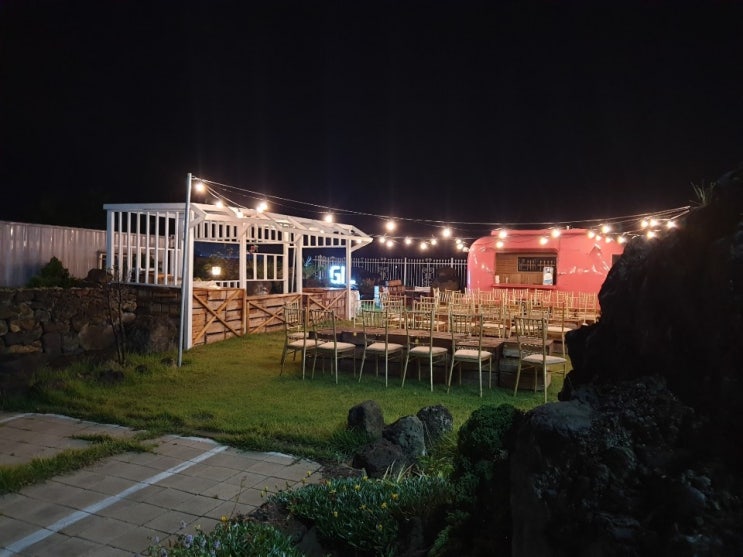  [제주도게스트하우스] 길게스트하우스 산과바다사이: 오션뷰와 함께 야외파티