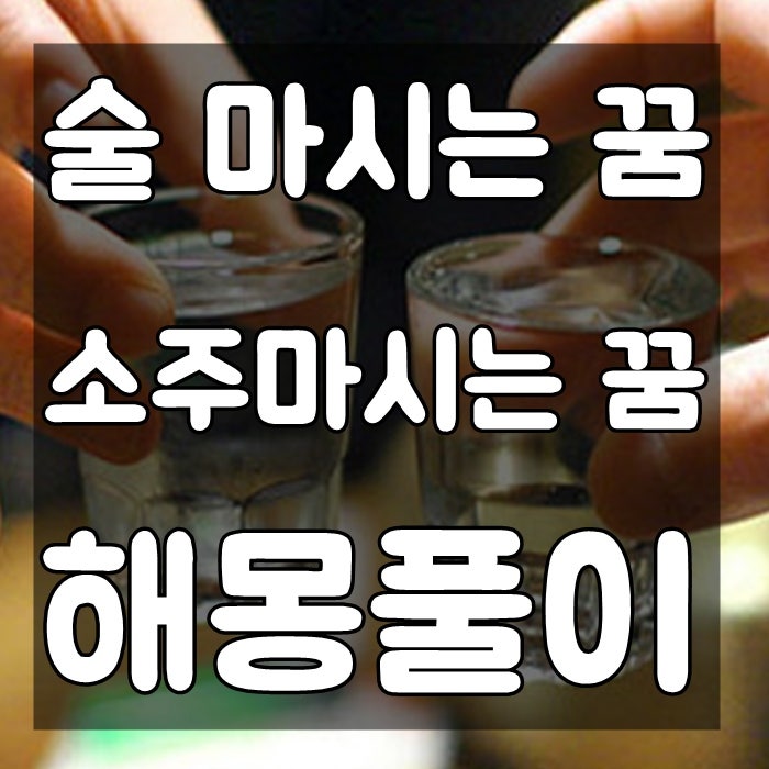 술 마시는 꿈 소주마시는 꿈 술 꿈 무슨 의미 신기하네