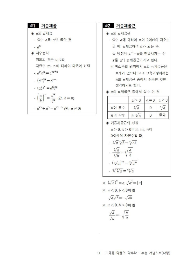 2021 수능용 수학1 개념 총정리 : 네이버 블로그 2021 수능용 수학1 개념 총정리 : 네이버 블로그