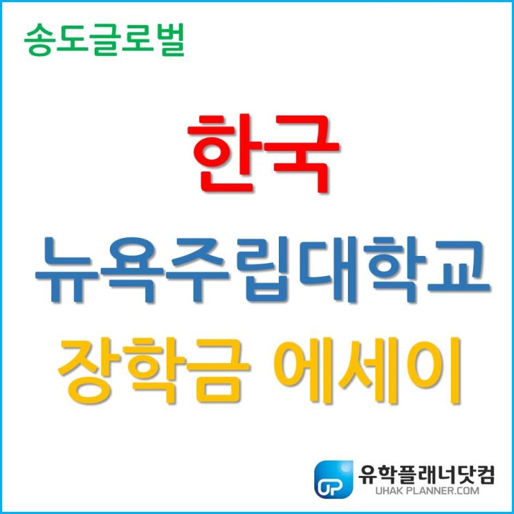 한국뉴욕주립대학교 장학금 에세이 알아보자.