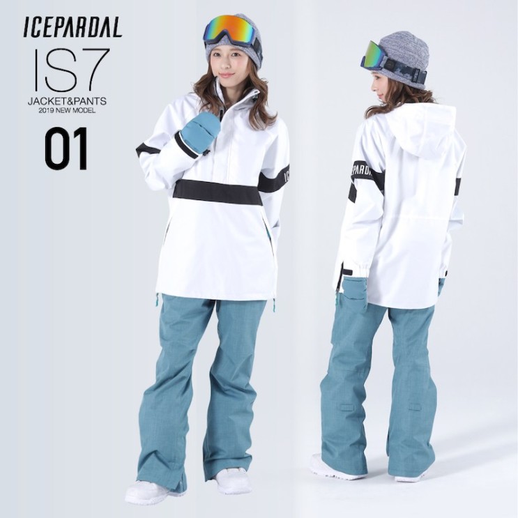 스키복상하세트 ICEPARDAL일본 스케이트복 여성슈트 방수 싱글널판지 바람막이 보온 스키 상의 바지