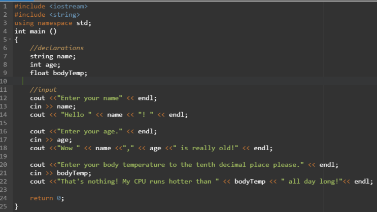 Lab 2. C++ cout, endl, cin 예 Lab 2. C++ cout, endl, cin 예