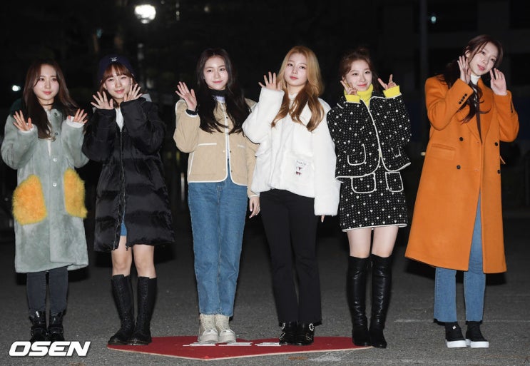 로켓펀치 191220 뮤직뱅크 출근길