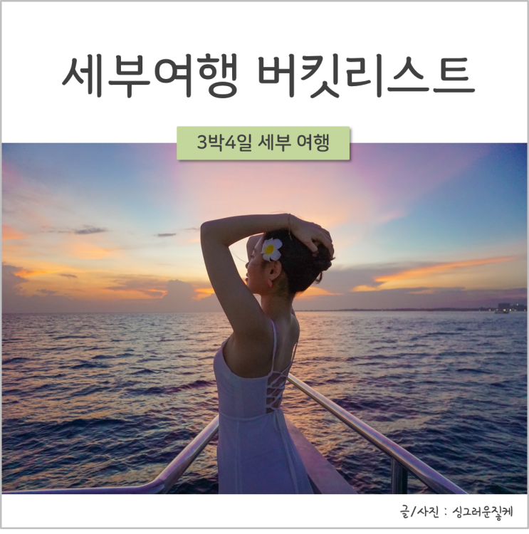  [세부] 세부 자유여행 버킷 리스트 : 짛케 하고 싶은 것 다해 (ง •̀_•́)ง