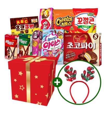 최저가 내일배송   롯데제과 크리스마스 과자종합선물세트   [10,900원]