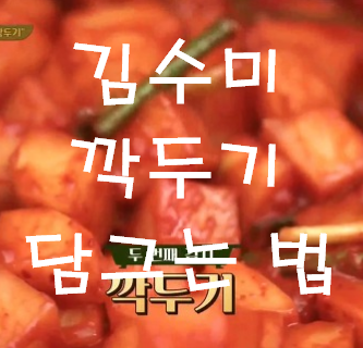  김수미 깍두기 담그는법 같이 알아볼까요??