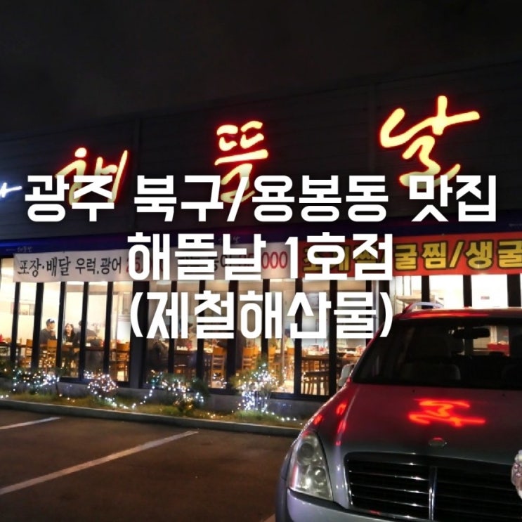 광주 북구/용봉동 맛집 해뜰날_본점 (제철해산물) 방어회 굴찜 추천