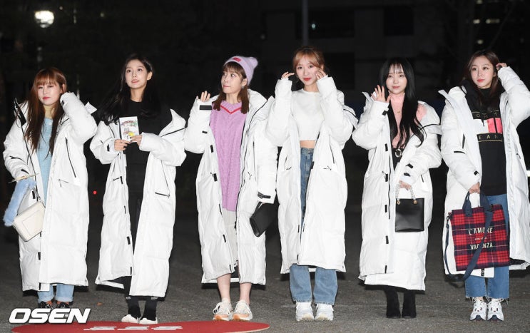 러블리즈 191220 뮤직뱅크 출근길