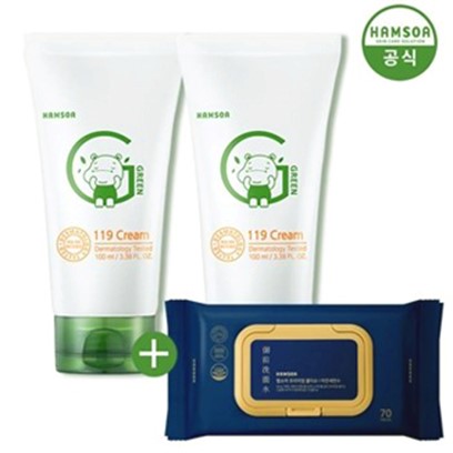  함소아 그린 베이비 119 크림 1+1+프리미엄 물티슈70매 (29,900원)