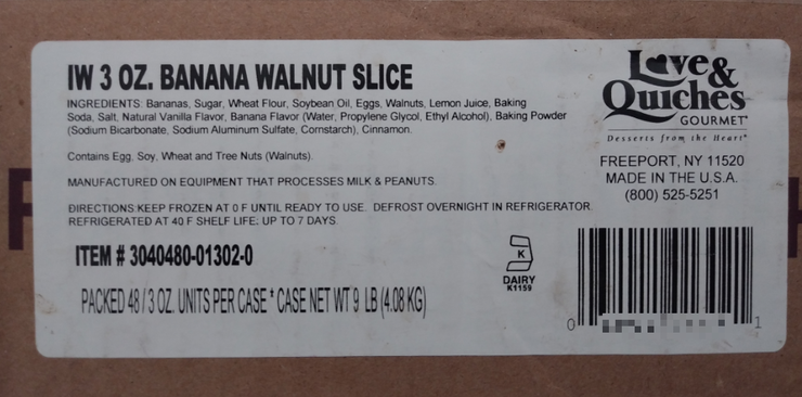 Banana Walnut Slice