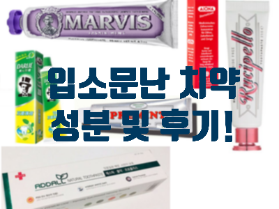  입소문난 치약 BEST8 /치약추천/천연치약/치약 속 유해성분 비교