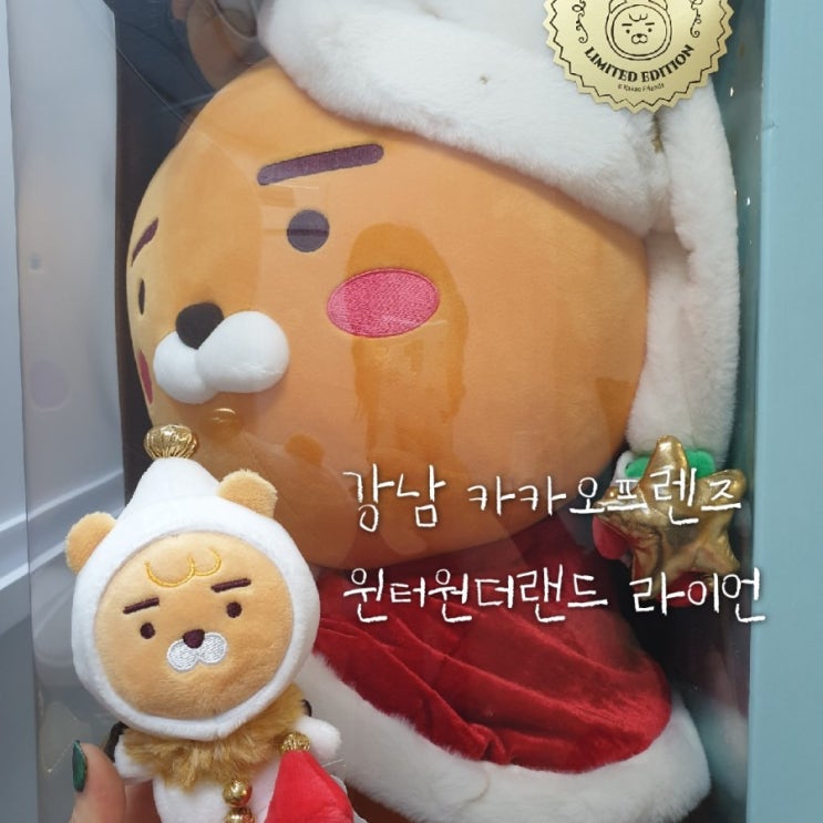  강남 카카오프렌즈 라이언인형 윈터원더랜드 라이언 멜로디인형 크리스마스 선물로 추천~