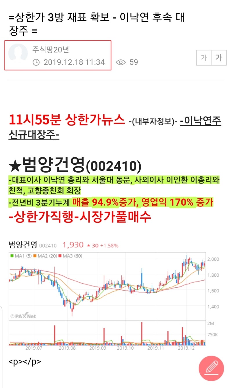 사기꾼 작전세력(주식추천 리딩업체)의 테마주(작전주) 만드는 방법과 주의해야 할 점.. 가치투자 주식의 테마주 편승에 따른 떠나보냄에  대한 안타까운 사례(범양건영) 평가.. : 네이버 블로그