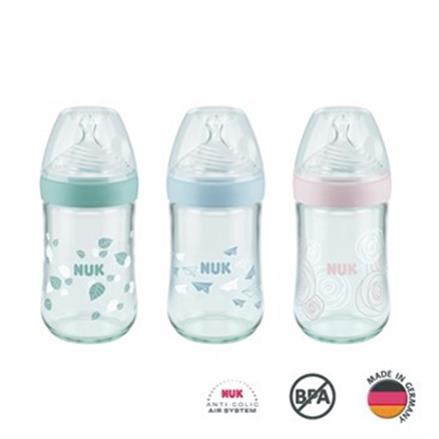  누크 네이처센스 유리젖병 240ml (젖꼭지포함) (18,000원)
