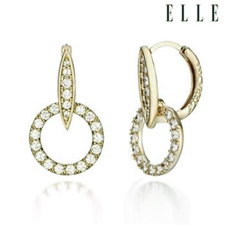  14K 라운드 큐빅 원터치 귀걸이 (gold pin) ELGPEE195 (37,000원)