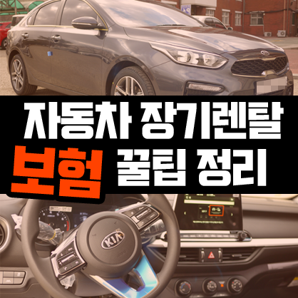  자동차 장기렌탈 꿀팁 정리 2탄 - 보험편
