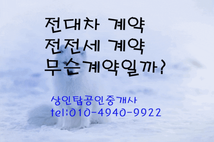  전대차 계약과 전전세 계약이란 무슨 말일까?