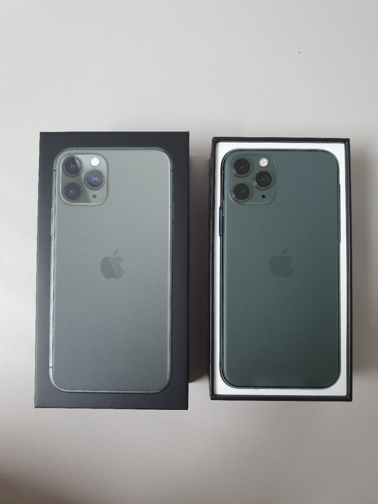  아이폰 11 pro 미드나잇그린 256기가 개봉기