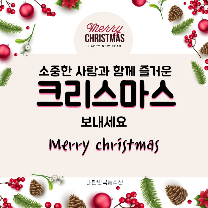 [대한민국농수산] 즐겁고 따듯한 크리스마스 연말 보내세요~