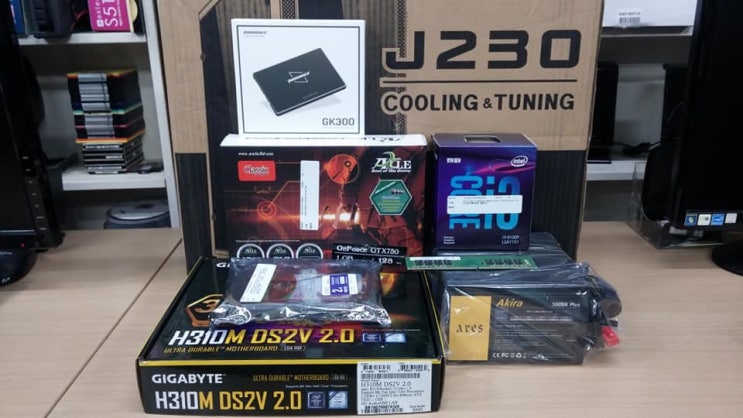  신문기사편집용, 인텔i3-9100F, SSD 256GB, HDD 1TB, 언론사사무작업용, 군산컴퓨터.