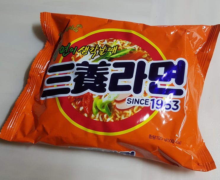  삼양 식품 삼양라면 칼로리(열량) 및 영양성분정보 / 물양, 조리법